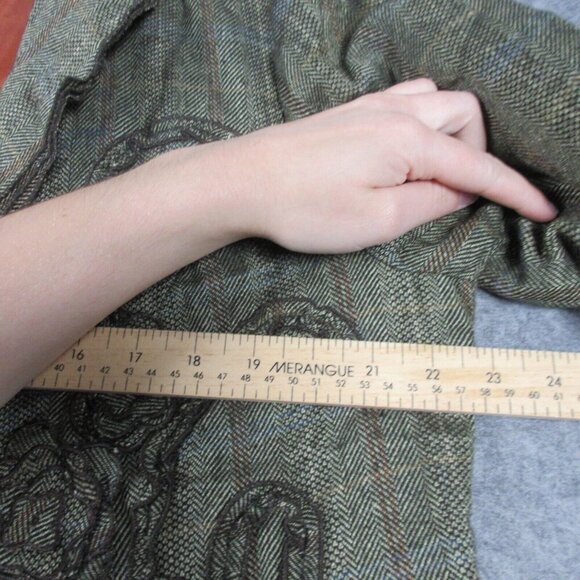 Coldwater Creek Women's Floral Tweed Blazer Open Front Lined Jacket 18 Brown 478 - Picture 10 of 11